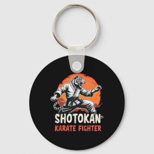 Shotokan Karate Fighter Martial Arts Tiger Funny K Keychain