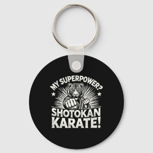 Shotokan Karate Fighter Martial Arts Tiger Funny K Keychain