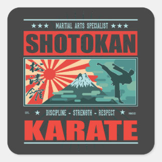Shotokan Karate in Japanese style - Traditional de Square Sticker