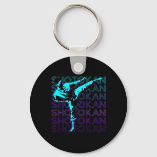 Shotokan Karate Japanese Martial Arts Retro Keychain