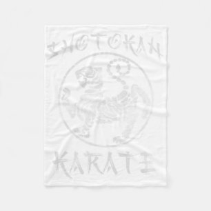 Shotokan Karate Symbol Tiger Dojo Training Kanji V Fleece Blanket
