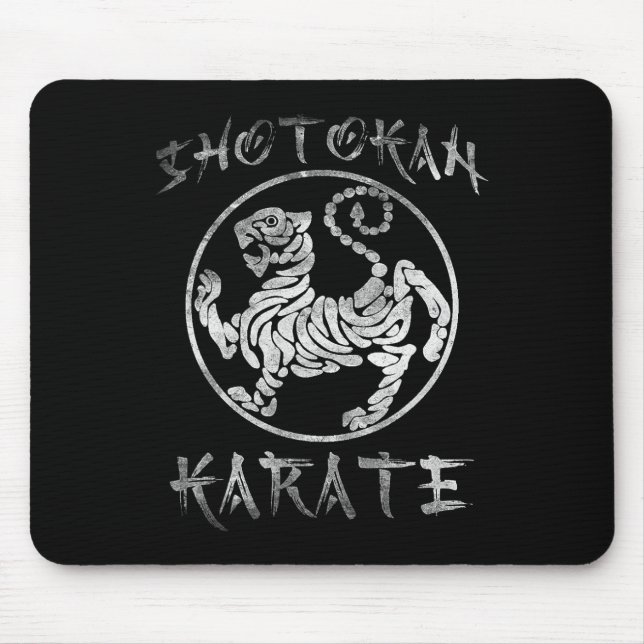 Shotokan Karate Symbol Tiger Dojo Training Kanji V Mouse Pad (Front)