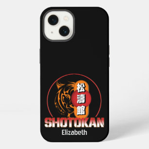 Shotokan Karate Tiger and Japanese Kanji Your Name iPhone 13 Case