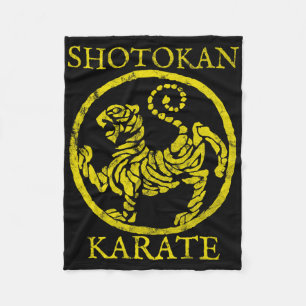 Shotokan Karate Vintage Distressed Karate Gi Logo  Fleece Blanket