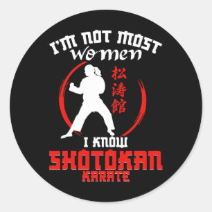 Shotokan Tiger Woman Girl Lady Practicioner Shotok Classic Round Sticker