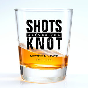 Shots Before the Knot Bachelorette Party Shot Glass