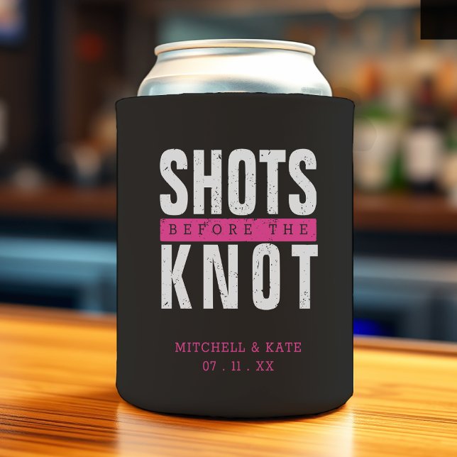 Shots Before the Knot Black Bachelorette Party Can Cooler (Creator Uploaded)