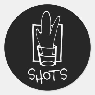 Shots - Classic Round Sticker