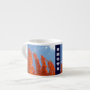 SHOTS espresso mugs Orange Autumn Leaves Blue