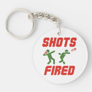 Shots Fired Funny Shot Put Track and Field Keychain
