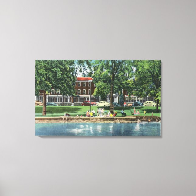 Shotwell Park and Sherwood Inn Scene Canvas Print (Front)