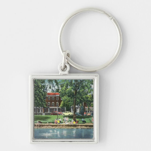 Shotwell Park and Sherwood Inn Scene Keychain (Front)