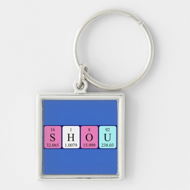 Shou periodic table name keyring (Front)