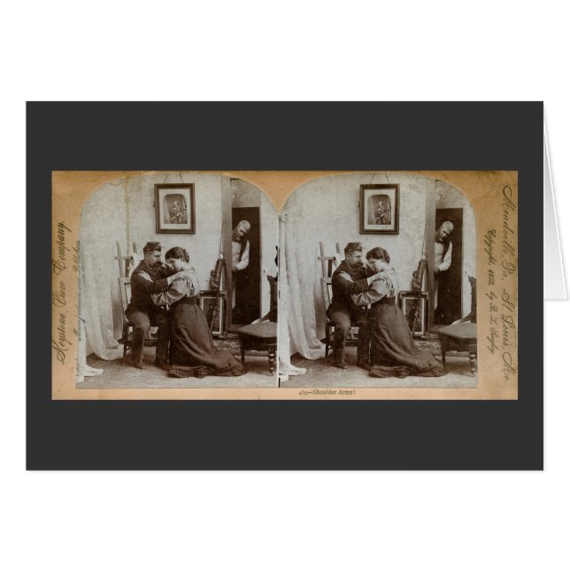 Shoulder Arms Full Stereoview Card - Vintage (Front Horizontal)