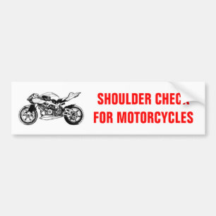 Shoulder Check for Motorcycles bumper sticker