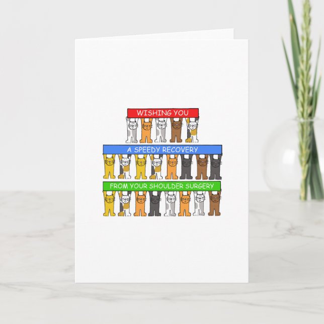 Shoulder Surgery, Speedy Recovery. Card (Front)