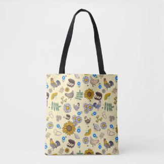 Shoulder Tote Bag in Backyard Chicken Coop