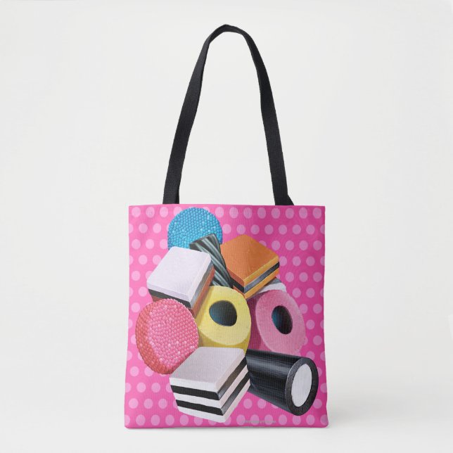 Shoulder Tote. Candy Allsorts cascade Pinks Tote Bag (Front)