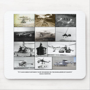 Shoulders of giants Helicopter Mouse Pad