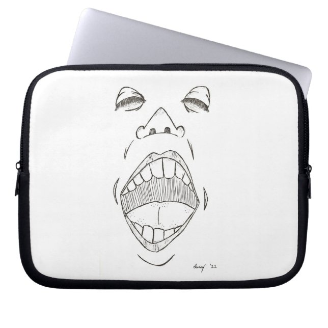 "Shout" Laptop Sleeve (Front)