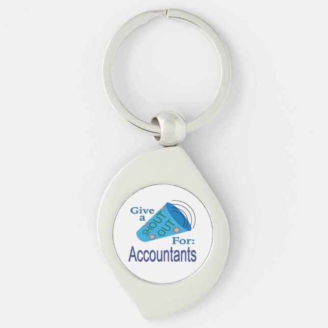 Shout Out for Accountants Keychain (Front)