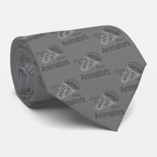 Shout Out for Animators Neck Tie