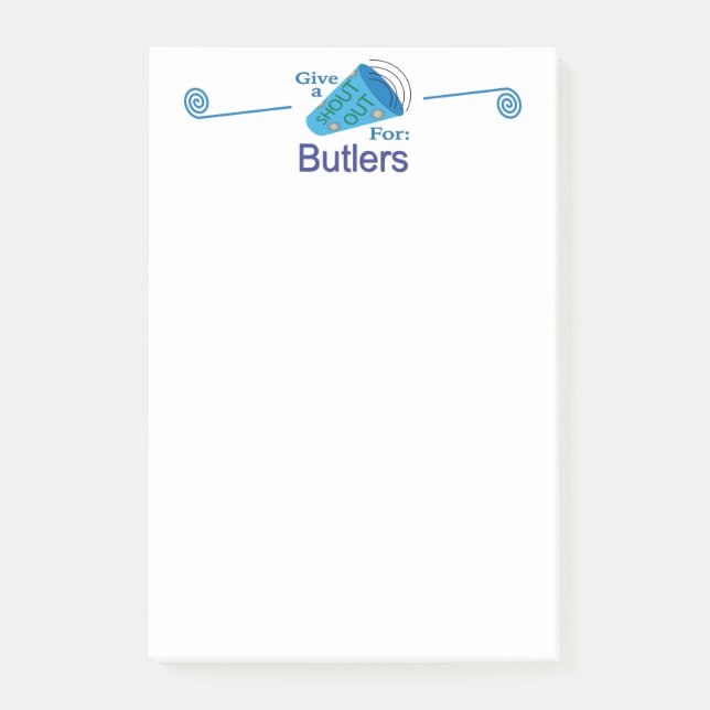 Shout Out for Butlers Post-it Notes (Front)