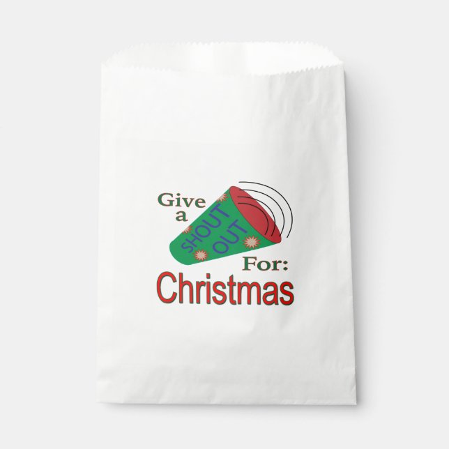 Shout Out for Christmas Favour Bag (Front)