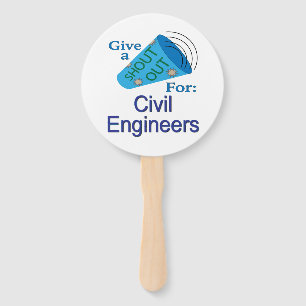 Shout Out for Civil Engineers Hand Fan