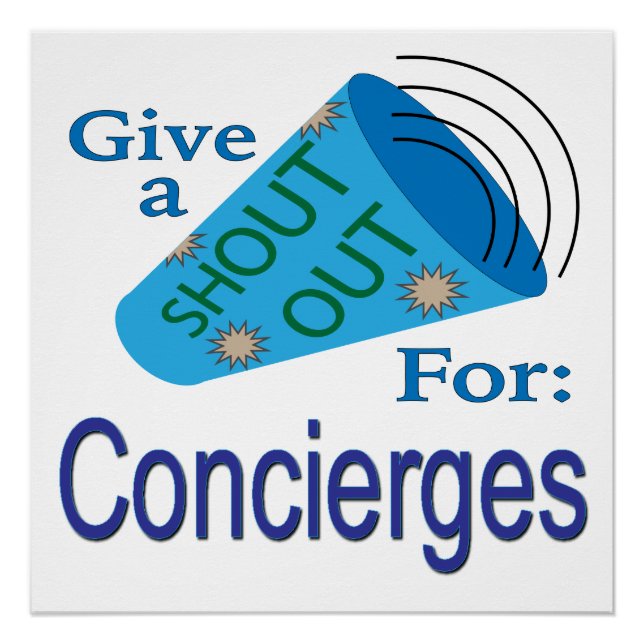 Shout Out for Concierges Poster (Front)