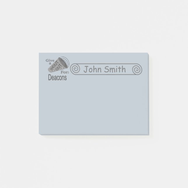 Shout Out for Deacons 4x3 Post-it Notes (Front)