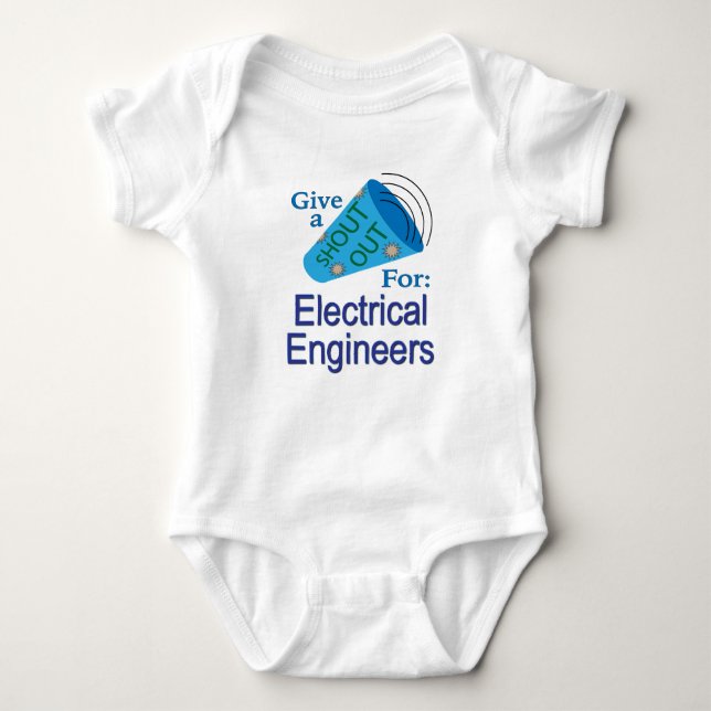 Shout Out for Electrical Engineers Baby Bodysuit (Front)