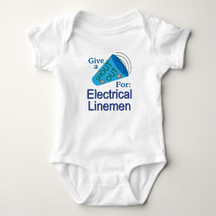 Shout Out for Electrical Linemen Baby Bodysuit