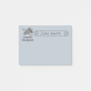 Shout Out for Graphic Designers 4x3 Post-it Notes