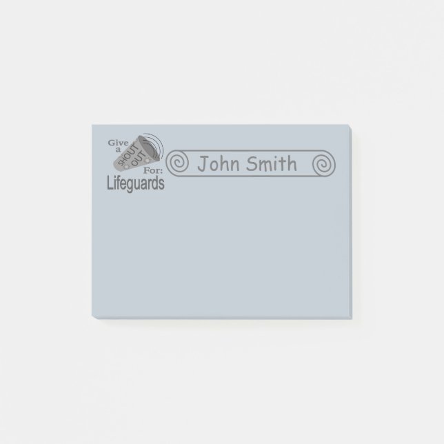 Shout Out for Lifeguards 4x3 Post-it Notes (Front)