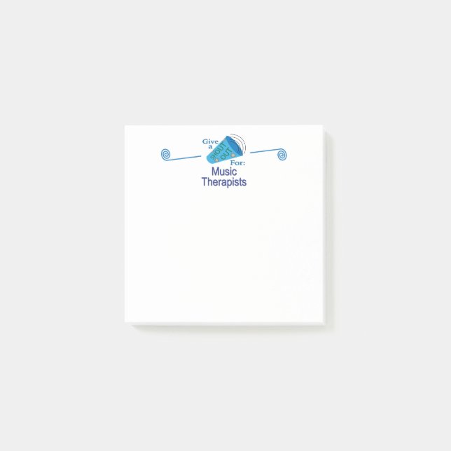 Shout Out for Music Therapists Post-it Notes (Front)