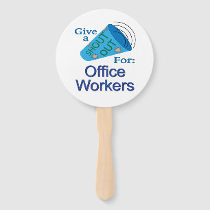 Shout Out for Office Workers Hand Fan