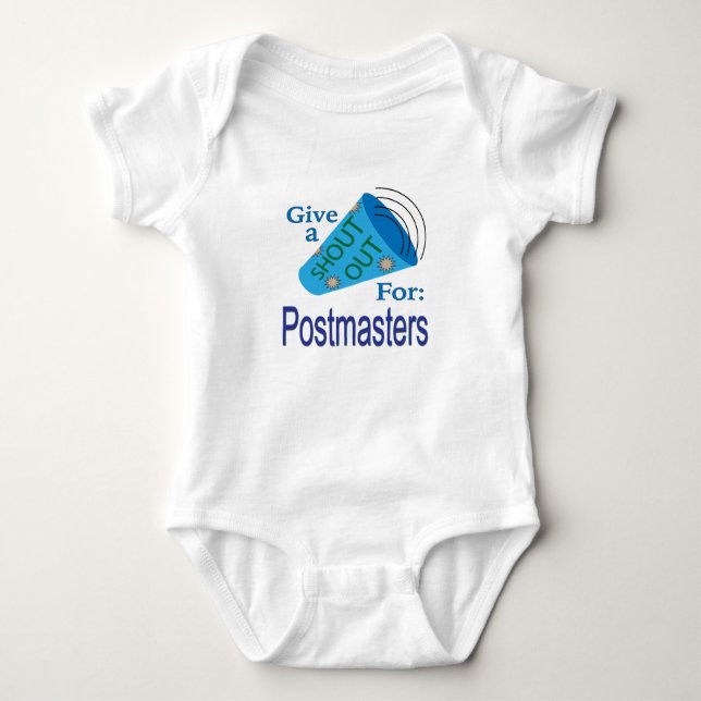 Shout Out for Postmasters Baby Bodysuit (Front)