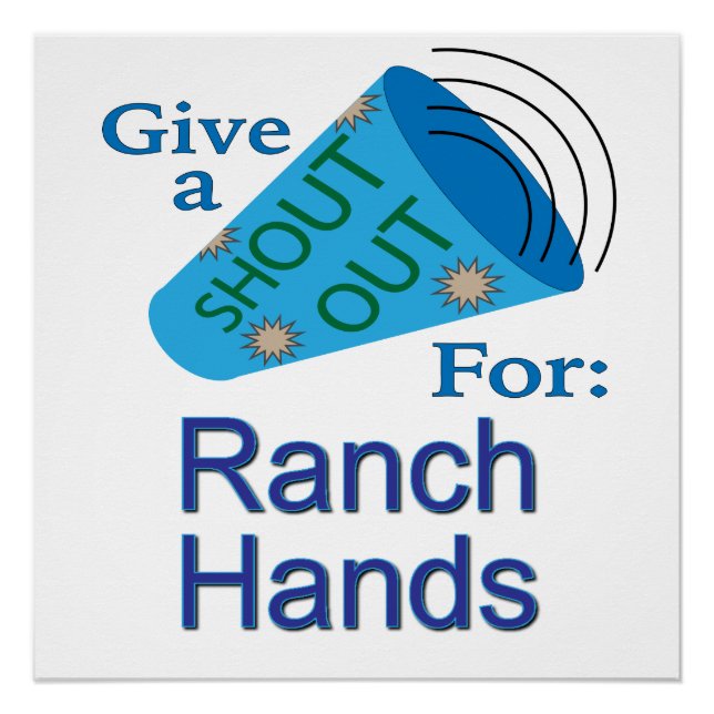 Shout Out for Ranch Hands Poster (Front)