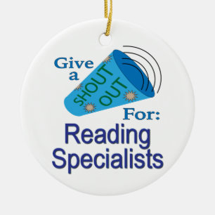 Shout Out for Reading Specialists Ceramic Ornament