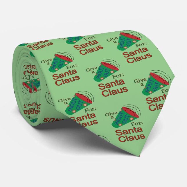 Shout Out for Santa Claus Tie (Rolled)