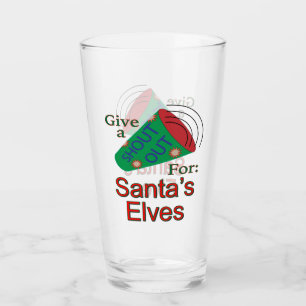 Shout Out for Santa's Elves Glass