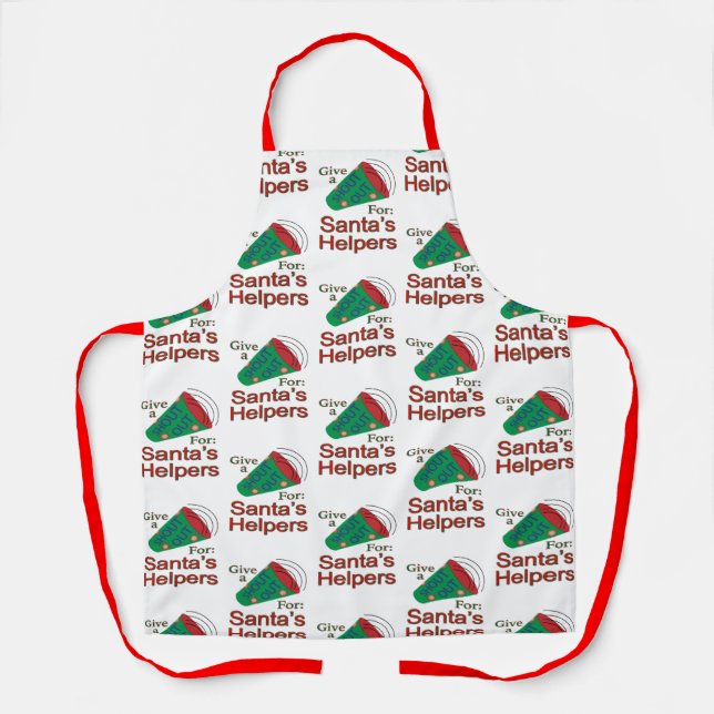Shout Out for Santa's Helpers Apron (Front)