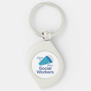 Shout Out for Social Workers Keychain