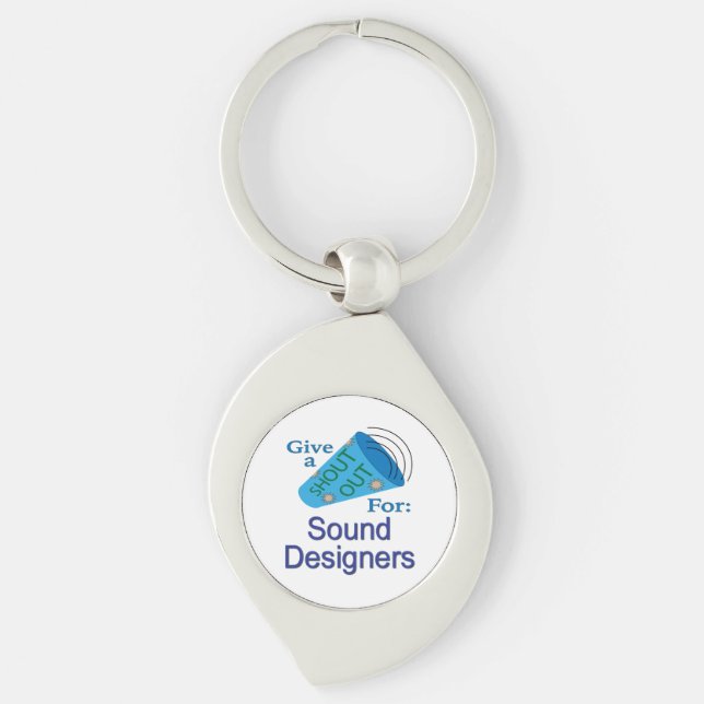 Shout Out for Sound Designers Keychain (Front)