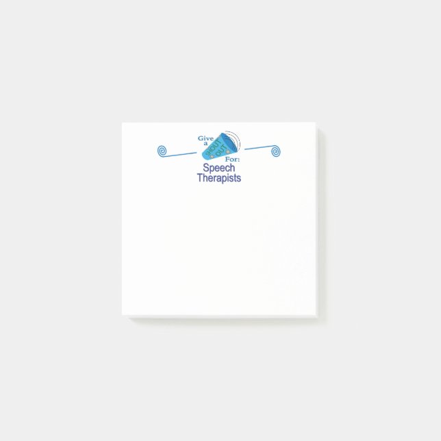 Shout Out for Speech Therapists Post-it Notes (Front)