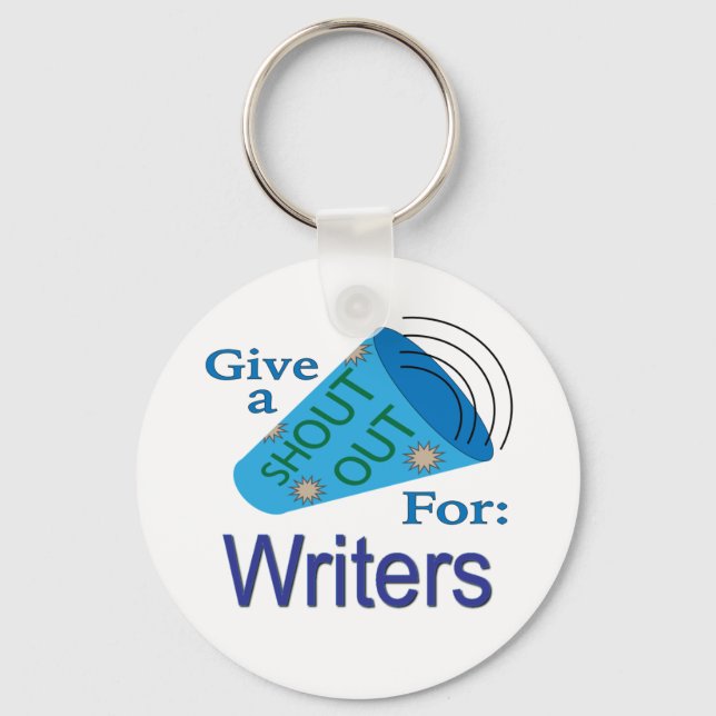 Shout Out for Writers Keychain (Front)