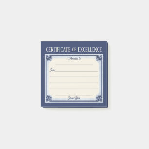 Shout out kudos certificate of excellence thanks post-it notes