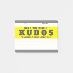 Shout out kudos great idea recognition award post-it notes