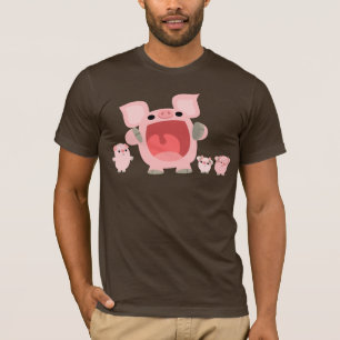 Shouting Cartoon Pigs T-shirt :)